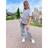 Костюм жилет та брюки клітка